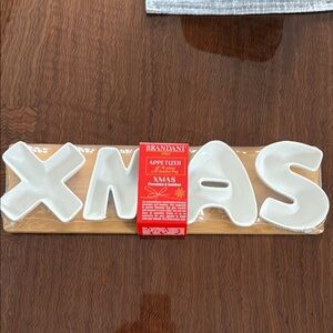 Brandani White Xmas Appetizer Plates